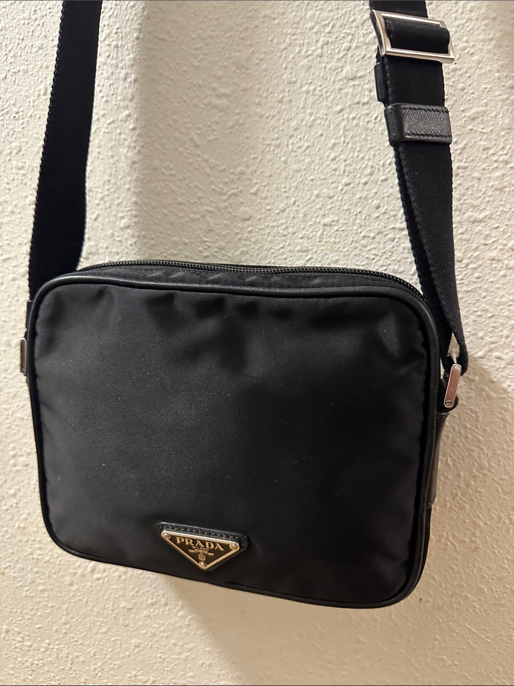 Prada Black Nylon Messenger Crossbody Bag - Picture 3 of 7